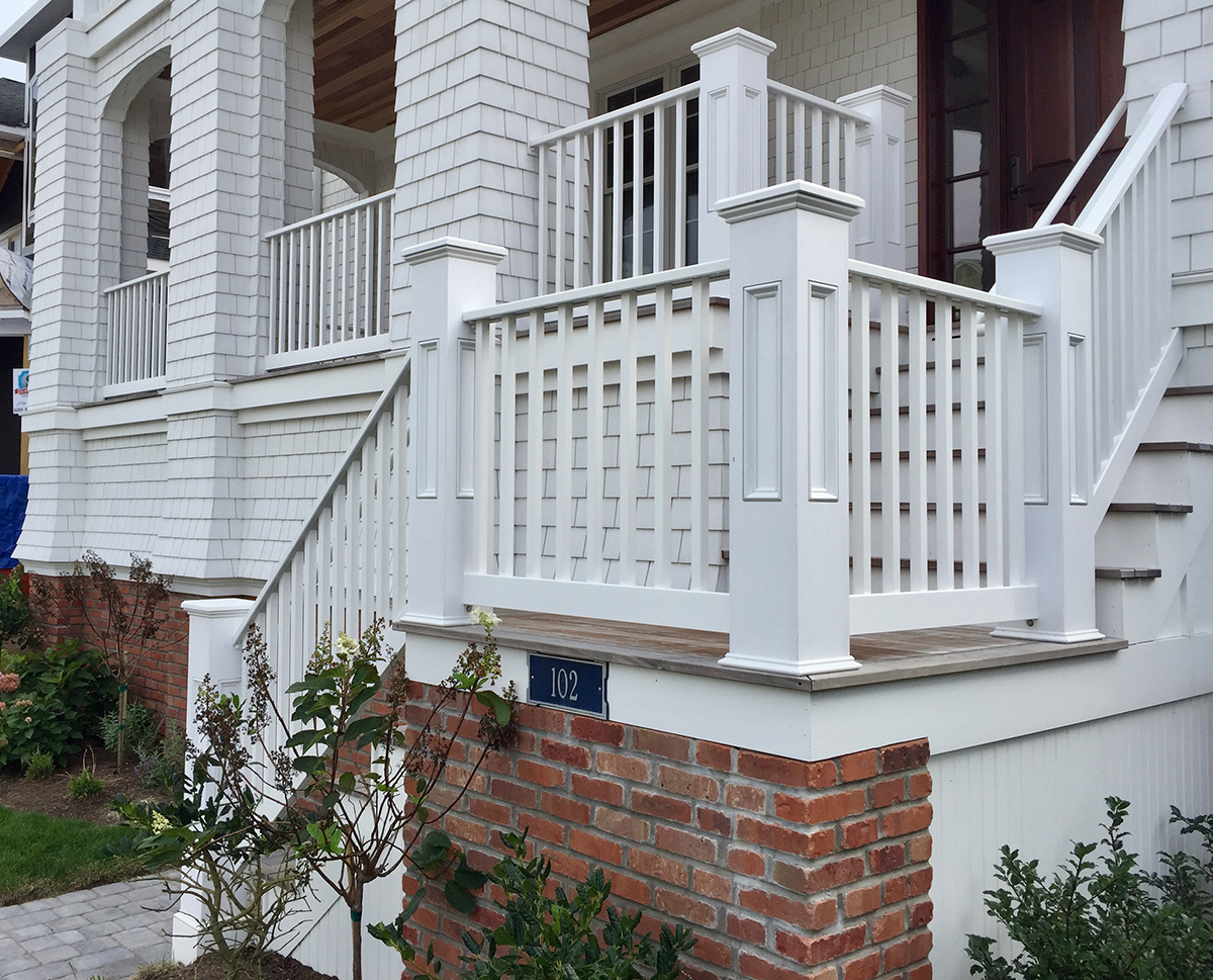 White Railing on Porch