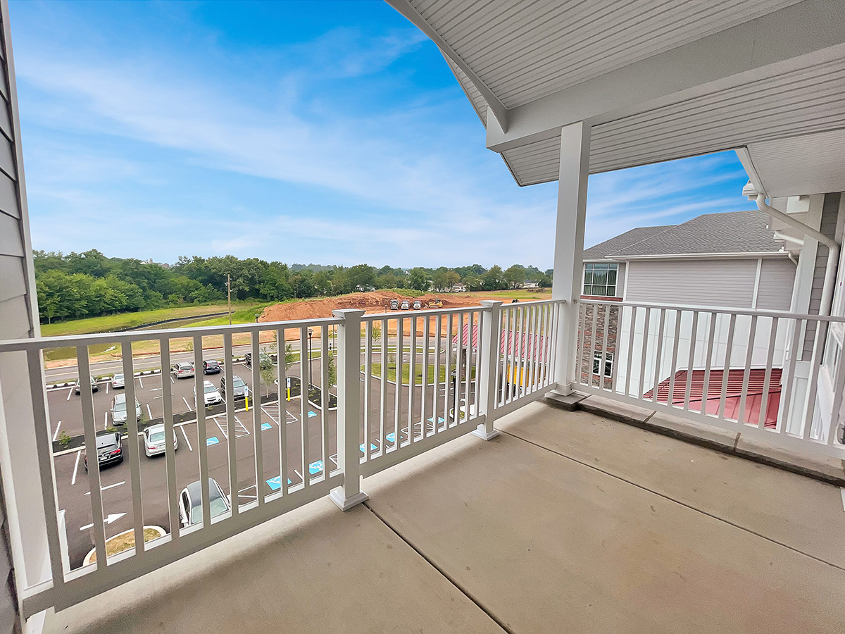 White Railing on Balcony