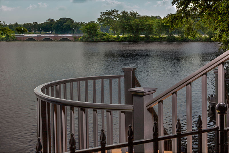 Radius Deck Railing 100 Series Custom Patterns - Atlantic Aluminum Products