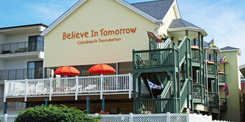 Believe in Tomorrow Building with Old Railing